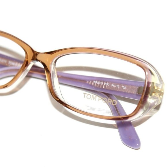 NEW TOM FORD TF 5213 050 BROWN CRYSTAL AUTHENTIC EYEGLASSES FT 54-16-135 ITALY - Picture 5 of 6